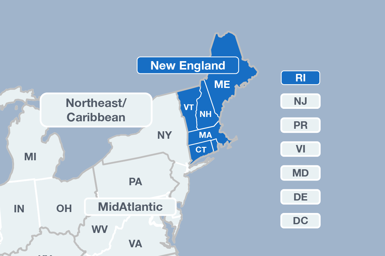 New England regional map