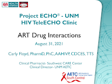 Thumbnail image of Google Slides Presentation of ART Drug Interactions.