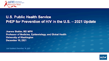 Thumbnail image of Google Slides Presentation of US Public Health Service PrEP for Prevention of HIV in the US 2021 Update.