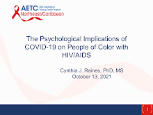 Thumbnail image of Google Slides Presentation of Psychological Implications of COVID-19 on People of Color with HIV/AIDS.