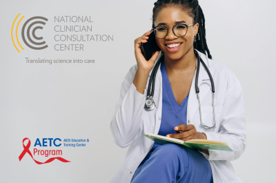 image of clinician on the phone