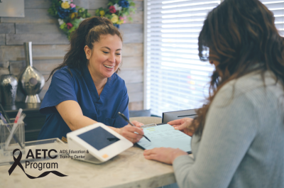 image of helpful clinic nurse