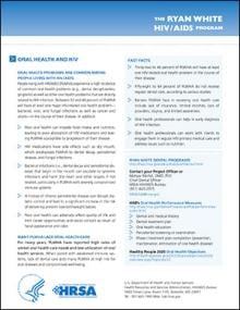 oral health fact sheet, HRSA
