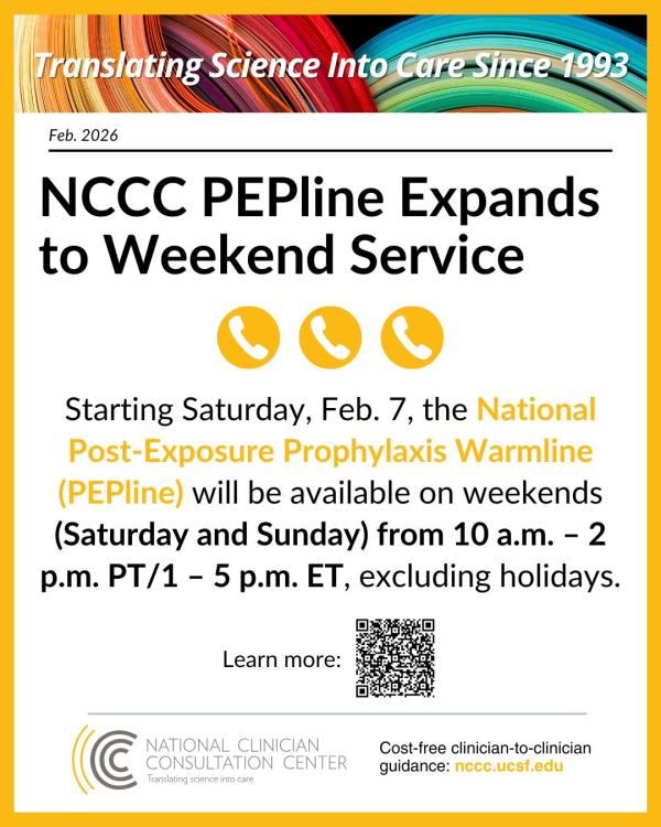 NCCC PEPline Expands to Weekend Service flyer