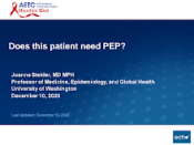 Does this Patient Need PEP? preview
