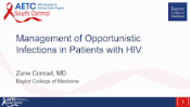 Management of Opportunistic Infections in Patients with HIV preview