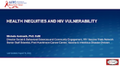 Disparities and HIV preview