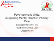 Psychosomatic Unity: Integrating Mental Health in Primary Care preview