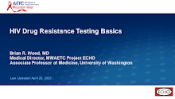 HIV Drug Resistance Testing Basics preview