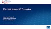 CROI Update 2022 HIV Prevention preview