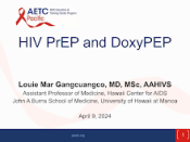 HIV PREP and Doxy PEP preview