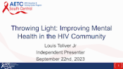 Throwing Light: Improving Mental Health in the HIV Community preview