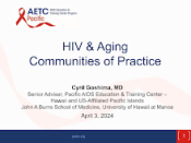 HIV & Aging Communities of Practice preview