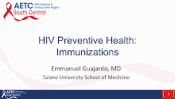 HIV Preventive Health Immunizations preview