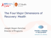 The Four Major Dimensions of Recovery: Health preview