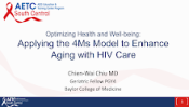 Applying the 4M's Model to Enhance Aging with HIV Care preview