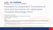 Inpatient to Outpatient Transitions of Care and Formation of a Dedicated Hospital Discharge Clinic preview