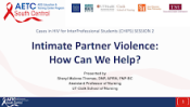 Intimate Partner Violence: How Can We Help? preview