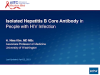 Isolated Hepatitis B Core Antibody in People with HIV Infection preview