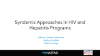 Syndemic Approaches in HIV and Hepatitis Programs preview