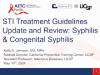 STI Treatment Guidelines Update and Review: Syphilis and Congenital Syphilis preview